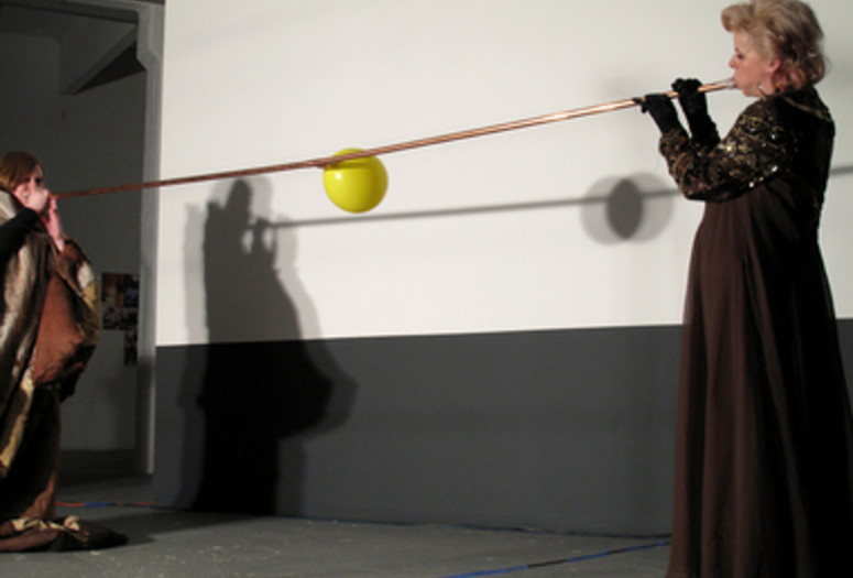 Jeanine Oleson, What?, performance at X-Initiative with Juliana Snapper &amp; Emma Hedditch on January 14, 2010. Photo credit: Jeannie Simms