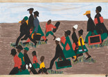 Jacob Lawrence (American, 1917–2000). The migrants arrived in great numbers, 1940-41. Casein tempera on hardboard. 12 x 18" (30.5 x 45.7 cm). Gift of Mrs. David M. Levy. © 2014 Jacob Lawrence