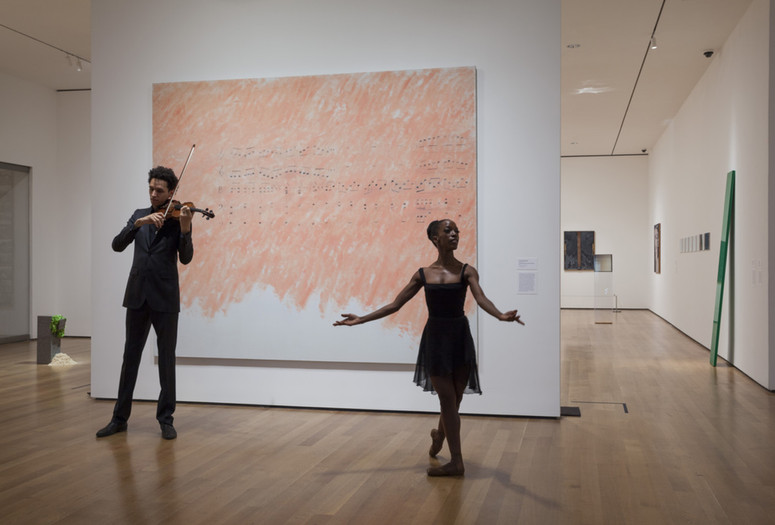 Jannis Kounellis. Da inventare sul posto (To invent on the spot). 1972. Oil and graphite on canvas, 97 1/4 x 118 1/8". Rheingold Collection. Photo: The Museum of Modern Art, Imaging Services