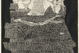 Jean Dubuffet (French, 1901-1985). Le Vin de barbe. 1959. Torn-and-pasted paper with ink and ink transfer on paper, composition and sheet: 20 x 13 1/4" (50.8 x 33.6 cm). The Museum of Modern Art, New York. Nina and Gordon Bunshaft Bequest, 1995. © 2014 Artists Rights Society (ARS), New York /ADAGP, Paris.
