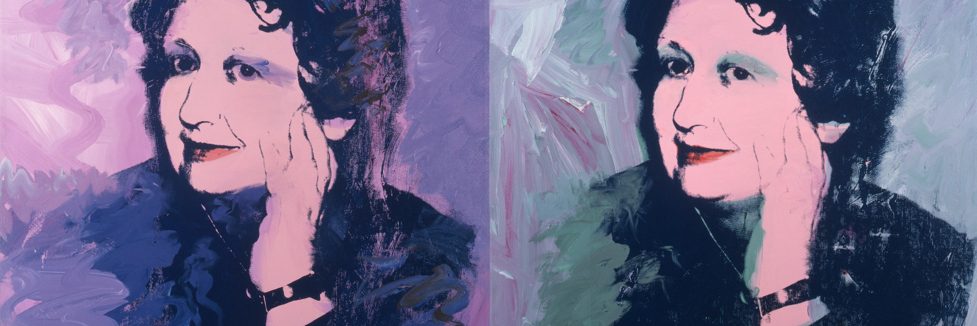 Andy Warhol (American, 1928–1987). Ileana Sonnabend. 1973. Acrylic and silkscreen ink on canvas, two panels, 40 x 80" (101.6 x 203.2 cm). The Sonnabend Collection. © 2013 Andy Warhol Foundation for the Visual Arts/Artists Rights Society (ARS), New York