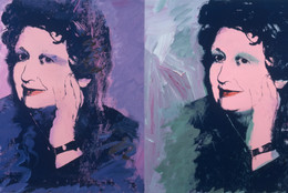 Andy Warhol (American, 1928–1987). Ileana Sonnabend. 1973. Acrylic and silkscreen ink on canvas, two panels, 40 x 80" (101.6 x 203.2 cm). The Sonnabend Collection. © 2013 Andy Warhol Foundation for the Visual Arts/Artists Rights Society (ARS), New York