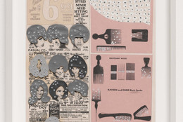 Ellen Gallagher. Black Combs from DeLuxe (detail). 2004–05. Photogravure, chine collé, oil, laser cutting, plasticine, and toy eyeballs, from a portfolio of 60 mixed media works, composition and sheet: 13 x 10" (33 x 25.4 cm). Publisher and printer: Two Palms Press, New York. Edition: 20. Acquired through the generosity of The Friends of Education of The Museum of Modern Art and The Speyer Family Foundation, Inc., with additional support from the General Print Fund. © 2012 Ellen Gallagher and Two Palms Press