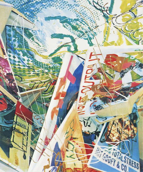 Martin Kippenberger. Content on Tour (Inhalt auf Reisen). 1992. Screenprint mounted on plywood, with unique alterations by the artist, 70 7/8 x 59" (180 x 150 cm). Publisher and printer: Edition Artelier, Graz, Austria. Edition: 3 this size; 5 for three smaller sizes. Collection Estate Martin Kippenberger, Galerie Gisela Capitain, Cologne. © Estate Martin Kippenberger, Galerie Gisela Capitain, Cologne. Photo: Lothar Schnepf, Cologne