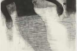 Kerry James Marshall. Study for Blue Water, Silver Moon. 1991. Conté crayon and watercolor on paper, 49  3/4 x 38 1/8" (126.4 x 96.8 cm). The Museum of Modern Art. Purchased with General Acquisitions Funds and funds provided by The Friends of Education of The Museum of Modern Art. © 2010 Kerry James Marshall
