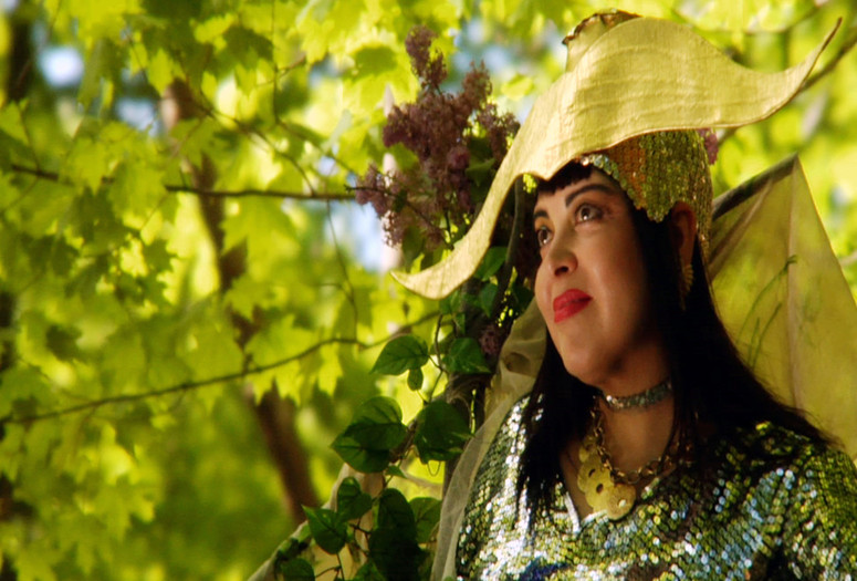 Still from Nao Bustamante’s multimedia performance Silver &amp; Gold. Courtesy the artist