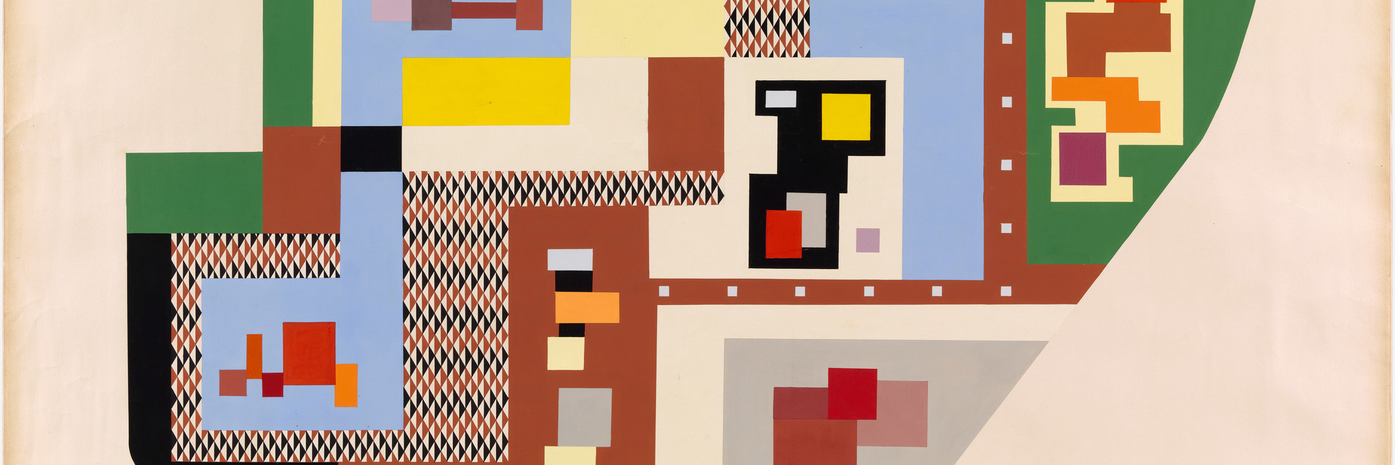 Roberto Burle Marx. Ibirapuera Park, Quadricentennial Gardens, project, São Paulo, Brazil, Plan, detail five. 1953. Gouache on board. Inter-American Fund. © 2016 Burle Marx &amp; Cia. Ltda