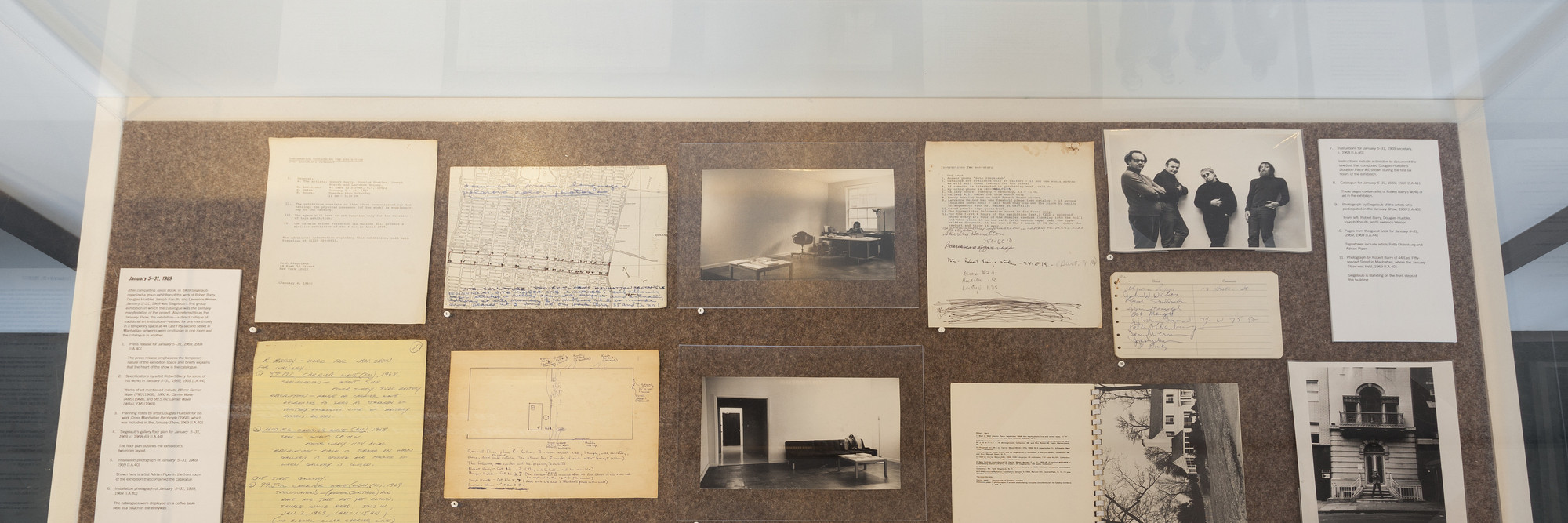 Installation view of “This is the way your leverage lies”: The Seth Siegelaub Papers as Institutional Critique at The Museum of Modern Art, New York. Photo: Jonathan Muzikar