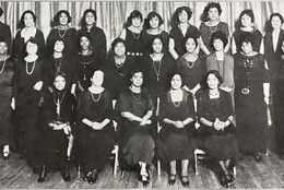 Photograph of members of The Utopia Neighborhood Club, New York City. As published in The Crisis, March 1923. Reference image for Steffani Jemison's Promise Machine, 2014–15