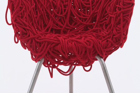 Fernando and Humberto Campana. Vermelha Chair. 1993. Manufacturer: Edra Mazzei, Pisa, Italy. Iron with epoxy coating, aluminum, and cord, 31 × 29 1/8 × 22 3/4ʺ (78.7 × 74 × 57.8 cm). Gift of Patricia Phelps de Cisneros. © 2016 Fernando Campana and Humberto Campana