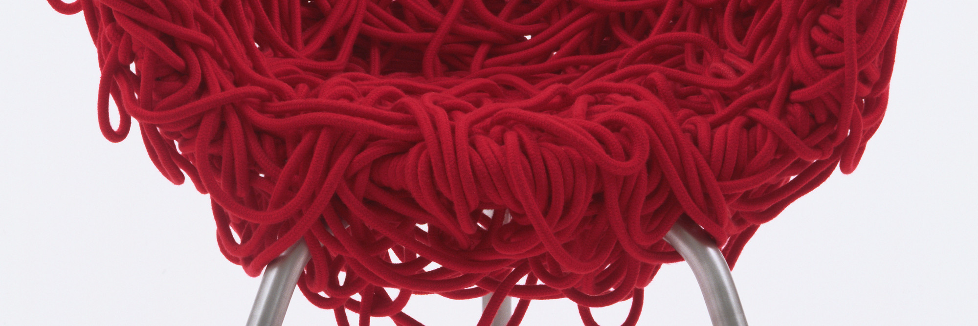 Fernando and Humberto Campana. Vermelha Chair. 1993. Manufacturer: Edra Mazzei, Pisa, Italy. Iron with epoxy coating, aluminum, and cord, 31 × 29 1/8 × 22 3/4ʺ (78.7 × 74 × 57.8 cm). Gift of Patricia Phelps de Cisneros. © 2016 Fernando Campana and Humberto Campana