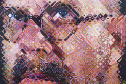 Chuck Close. Self-Portrait. 1997. Oil on canvas, 8ʹ 6ʺ × 7ʹ (259.1 × 213.4 cm). Gift of Agnes Gund, Jo Carole and Ronald S. Lauder, Donald L. Bryant, Jr., Leon Black, Michael and Judy Ovitz, Anna Marie and Robert F. Shapiro, Leila and Melville Straus, Doris and Donald Fisher, and purchase. © 2016 Chuck Close. Photo: Paige Knight