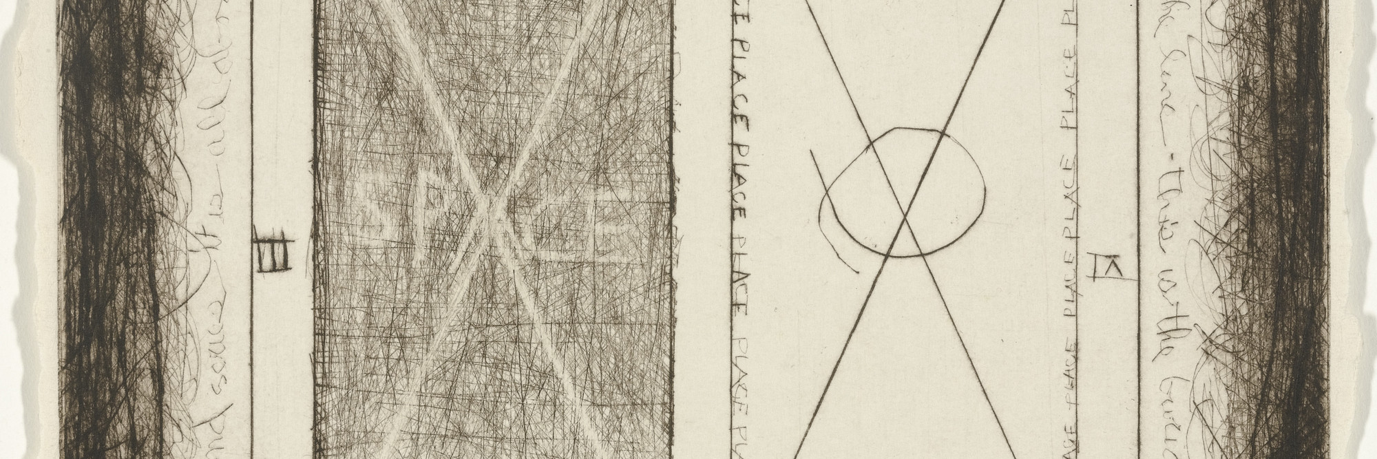 Pat Steir. Space from Burial Mound Series. 1976. One engraving and drypoint from a portfolio of six engraving and drypoints and one engraving and etching. John B. Turner Fund. © 2016 Pat Steir