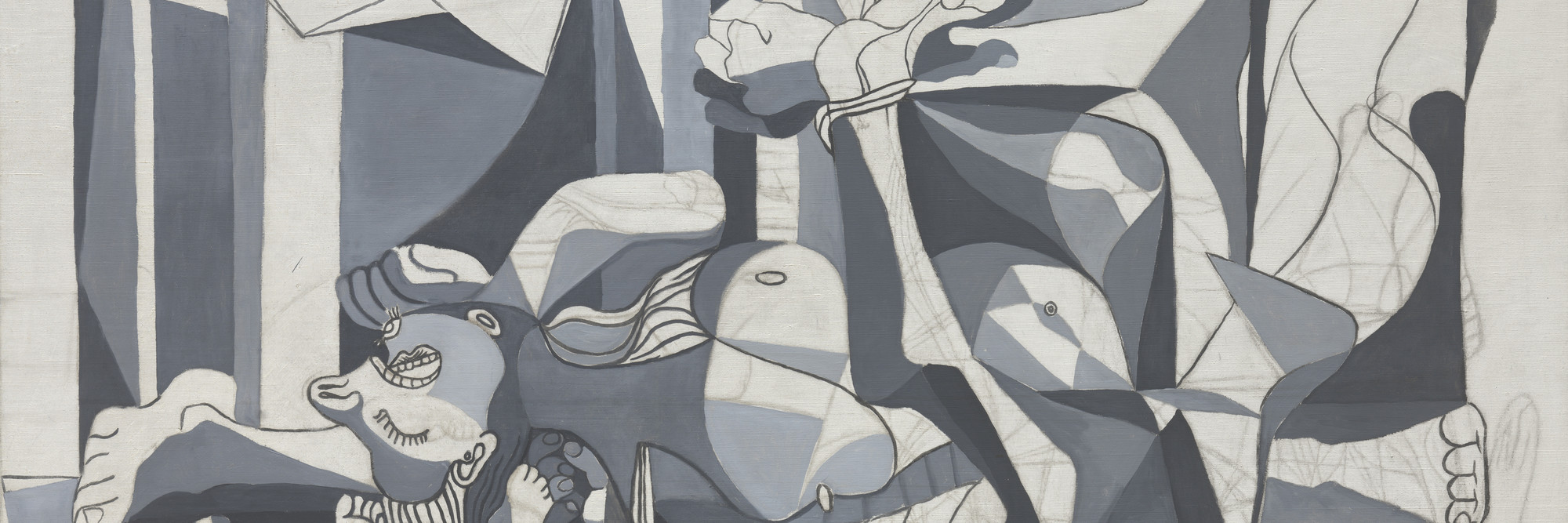 Pablo Picasso. The Charnel House. Paris, 1944–45. Oil and charcoal on canvas, 6′ 6 5/8″ × 8′ 2 1/2″ (199.8 × 250.1 cm). Mrs. Sam A. Lewisohn Bequest (by exchange), and Mrs. Marya Bernard Fund in memory of her husband Dr. Bernard Bernard, and anonymous funds. © 2016 Estate of Pablo Picasso / Artists Rights Society (ARS), New York