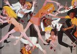 Faith Ringgold. American People Series #20: Die. 1967. Oil on canvas, two panels, 72 × 144″ (182.9 × 365.8 cm). Purchase; and gift of the Modern Women's Fund