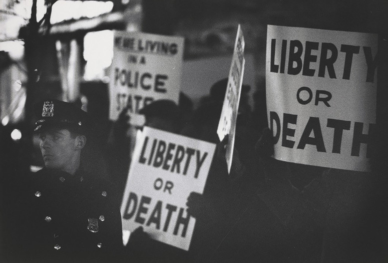 Gordon Parks. Harlem Rally, Harlem, New York. 1963. Gelatin silver print, 9 3/16 x 13 3/8" (23.3 x 34 cm). Committee on Photography Fund. © 2016 Gordon Parks Foundation