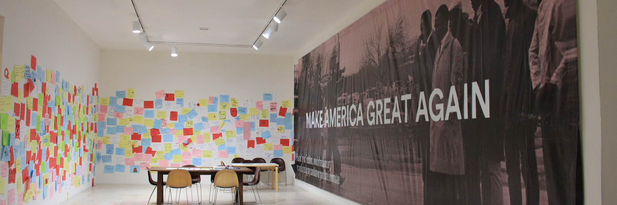 Installation view of Artist Residency: Laboratory For Freedoms at MoMA PS1. Photo: Nick Nazmi