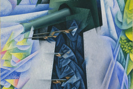 Gino Severini (Italian, 1883–1966). Armored Train in Action. 1915. Oil on canvas, 45 5/8 × 34 7/8″ (115.8 × 88.5 cm). Gift of Richard S. Zeisler. © 2017 Gino Severini/Artists Rights Society (ARS), New York/ADAGP, Paris