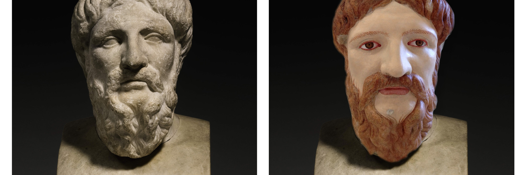Francesco Vezzoli. TRUE COLORS (A Roman Marble Head of a Poet, Circa 1st Century A.D.). 2014. 8.75 x 8.50 x 15.50''. Courtesy of the Artist