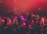 MoMA PS1 Halloween Ball with Susanne Bartsch:The Poison Big Apple on October 31, 2015. Presented at MoMA PS1 as part of VW Sunday Sessions 2015-2016. Photograph: Charles Roussel.