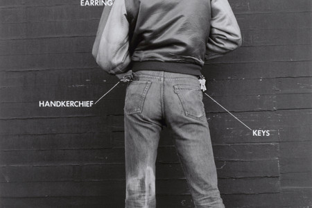 Hal Fischer. Signifiers for a Male Response, from the series Gay Semiotics. 1977. Pigmented inkjet print, printed 2014, 18 1/2 × 12 3/8" (47 × 31.4 cm). The Museum of Modern Art, New York. Geraldine Murphy Fund. © 2017 Hal Fischer