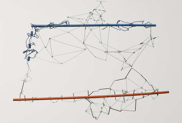 Gego (Gertrud Goldschmidt). Drawing without Paper 84/25 and 84/26. 1984 and 1987. Enamel on wood and stainless steel wire, 23 5/8 x 34 5/8 x 16 3/4″ (60 x 88 x 40 cm). The Museum of Modern Art, NY. Gift of Patricia Phelps de Cisneros in honor of Susan and Glenn Lowry. Copyright © 2017 Fundación Gego