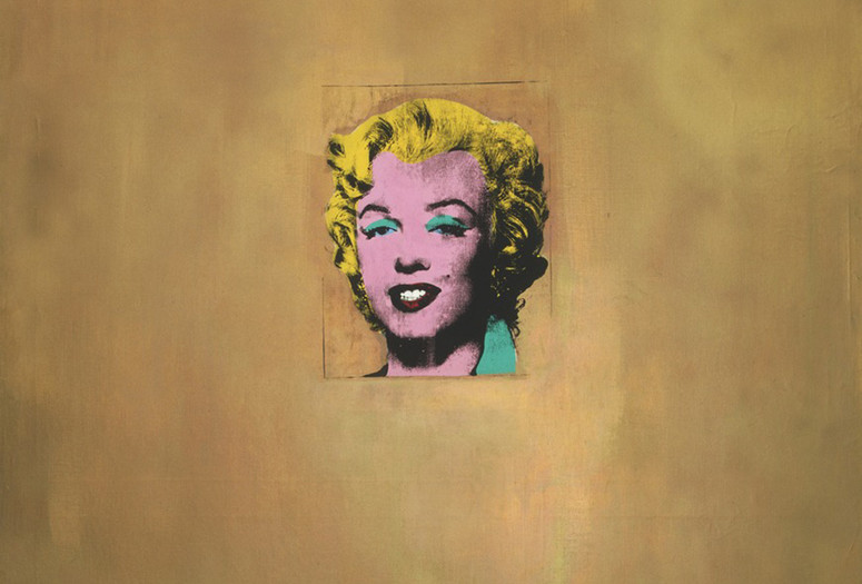 Andy Warhol. Gold Marilyn Monroe. 1962. Silkscreen ink on synthetic polymer paint on canvas, 6' 11 1/4" x 57" (211.4 x 144.7 cm). The Museum of Modern Art, NY. Gift of Philip Johnson. © 2017 Andy Warhol Foundation for the Visual Arts/Artists Rights Society (ARS), New York