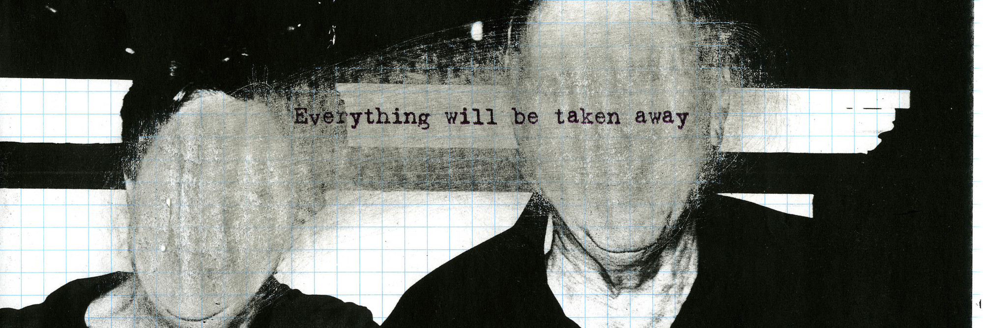 Adrian Piper. Everything #2.8. 2003. Photocopied photograph on graph paper, sanded with sandpaper, overprinted with inkjet text, 8.5" x 11" (21.6 x 27.9 cm). Private Collection. © Adrian Piper Research Archive Foundation Berlin