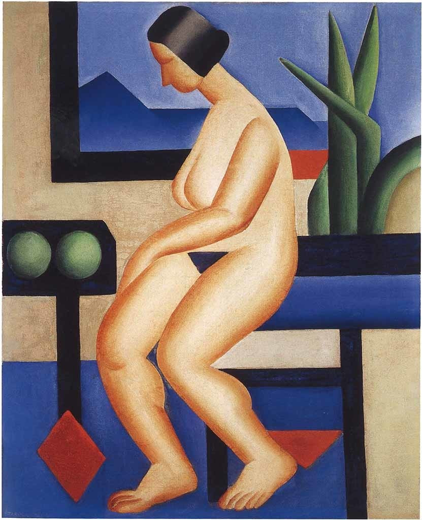 Tarsila do Amaral. _Estudo (Academia no. 2) (Study [Academy no. 2])_, 1923. Oil on canvas, 24 x19 11/16 in.(61 x 50 cm). Private collection, Brasília.

