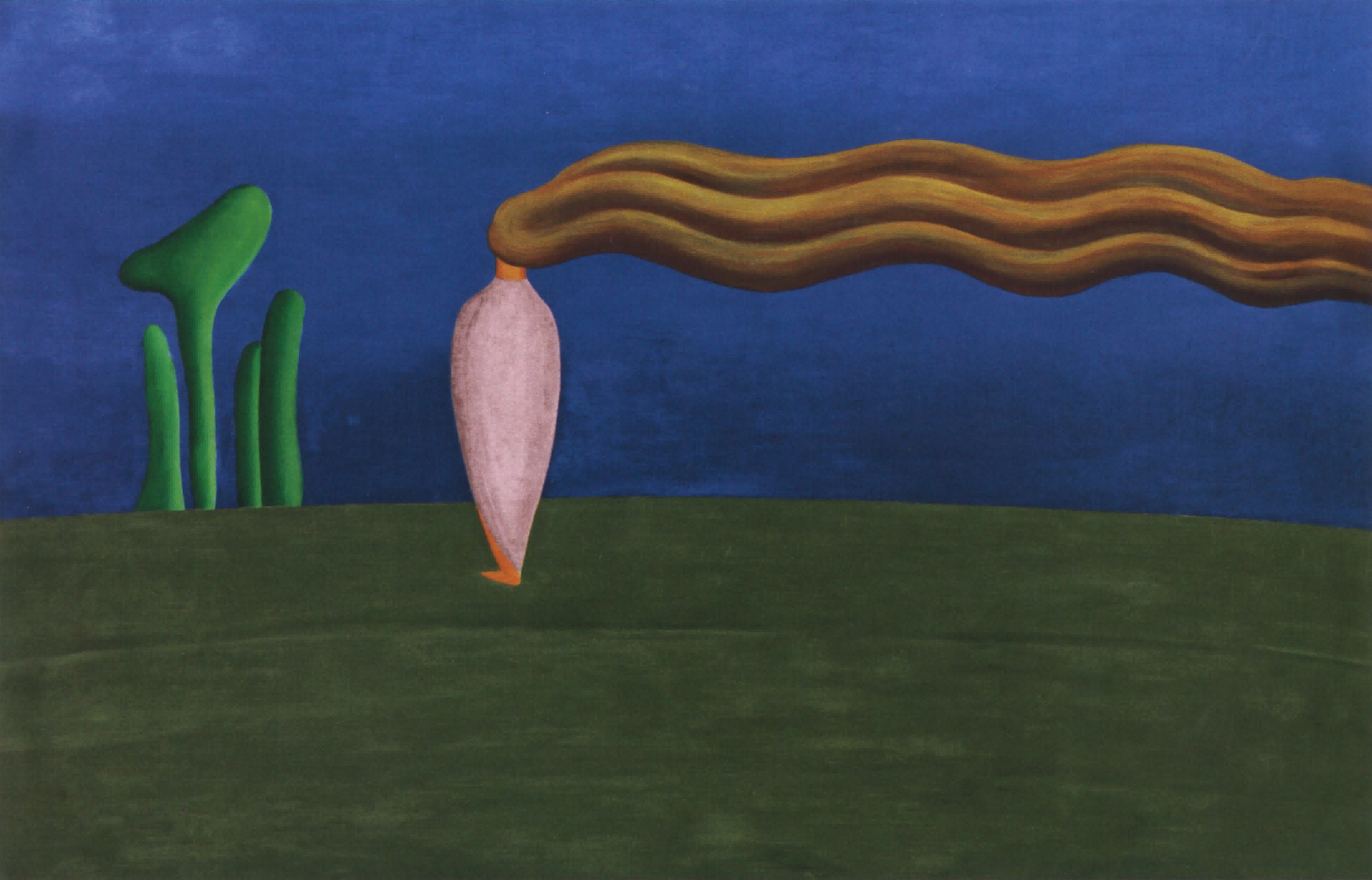 Tarsila do Amaral. _Composição (Figura só) (Composition [Lonely Figure])_, 1930. Oil on canvas, 32 11/16 x 50 13/16 in. (83 x 129 cm). São Fernando Institute Collection, Rio de Janeiro.
