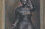 Charles White. Mahalia. 1955. Charcoal and Conté crayon on board, 50 x 42" (126.6 x 106.7 cm). Collection Pamela and Harry Belafonte. © The Charles White Archives/ Photo: Christopher Burke Studio