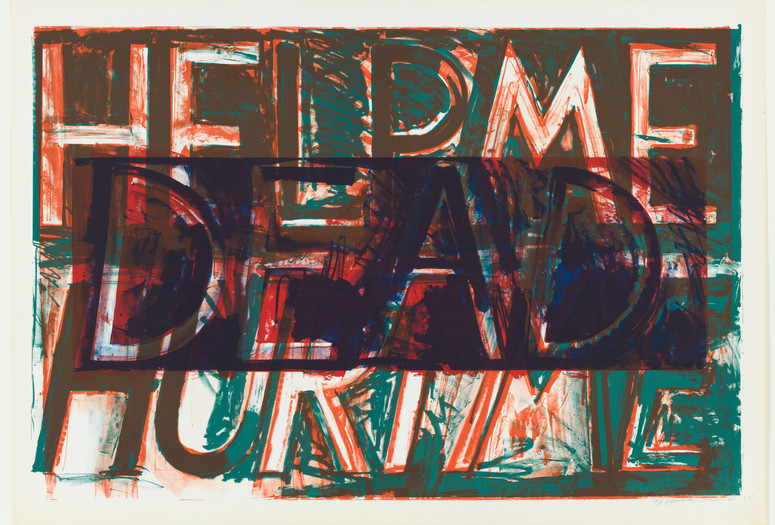 Bruce Nauman. Help Me Hurt Me. 1975. Lithograph. 32 3/8 x 48 1/4" (82.2 x 122.5 cm). Jeanne C. Thayer Fund. © 2018 Bruce Nauman / Artists Rights Society (ARS), New York. Photo: Thomas Griesel