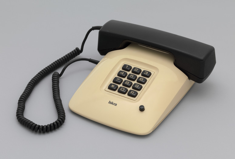 Davorin Savnik. ETA 85 Telephone. 1979. Plastic and other materials. 2 7/8 x 8 3/4 x 10" (7.3 x 22.2 x 25.4 cm). Gift of the Museum of Architecture and Design, Ljubljana, Slovenia. Photo: Thomas Griesel