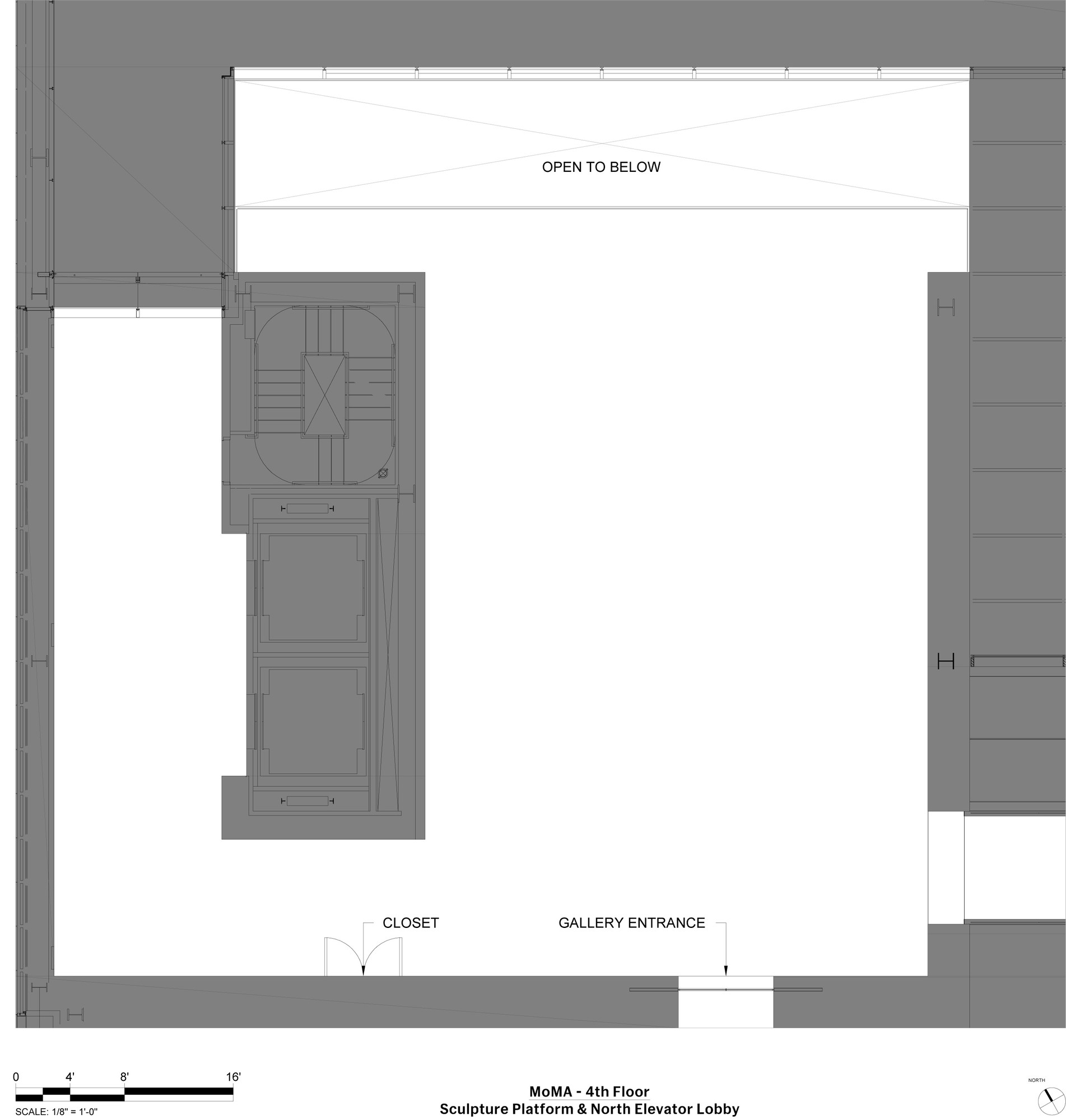 Floor plan, forth floor galleries, Museum of Modern Art. 