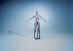 Marina Abramović. Luminosity. Originally performed for two hours at Sean Kelly Gallery, New York, 1997. Still from video (color, sound). 60 min. © 2010 Marina Abramović. Courtesy the artist and Sean Kelly Gallery/Artists Rights Society (ARS), New York