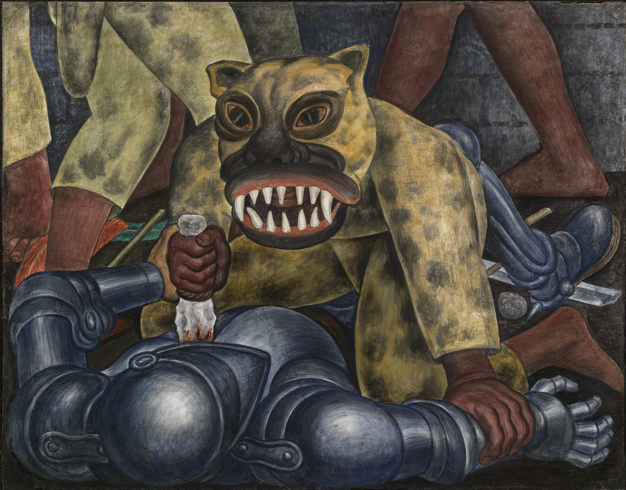 Water based paint on plaster fresco mounted on cement  
41 x 52 1/2 x 3" (104.1 x 133.4 x 7.6 cm)  
Smith College Museum of Art. Northhampton, Massachusetts.  
Purchased with the Winthrop Hillyer Fund.