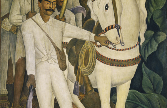 Diego Rivera. Agrarian Leader Zapata. 1931. Fresco, 7' 9 3/4" x 6' 2" (238.1 x 188 cm). The Museum of Modern Art. Abby Aldrich Rockefeller Fund
