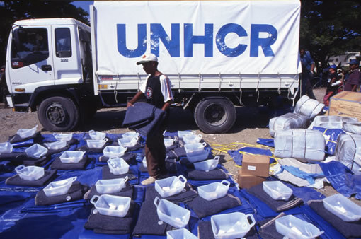 UNHCR United Nations High Commissioner for Refugees
UNHCR Plastic Sheeting
c. 1985
