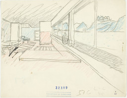 The interior of Villa Le Lac, Corseaux. 1924-25