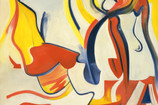 Oil on canvas 70" x 6' 8" (177.8 x 203.2 cm) The Museum of Modern Art, New York. Purchase and gift of Milly and Arnold Glimcher © 2011 The Willem de Kooning Foundation/Artists Rights Society (ARS), New York