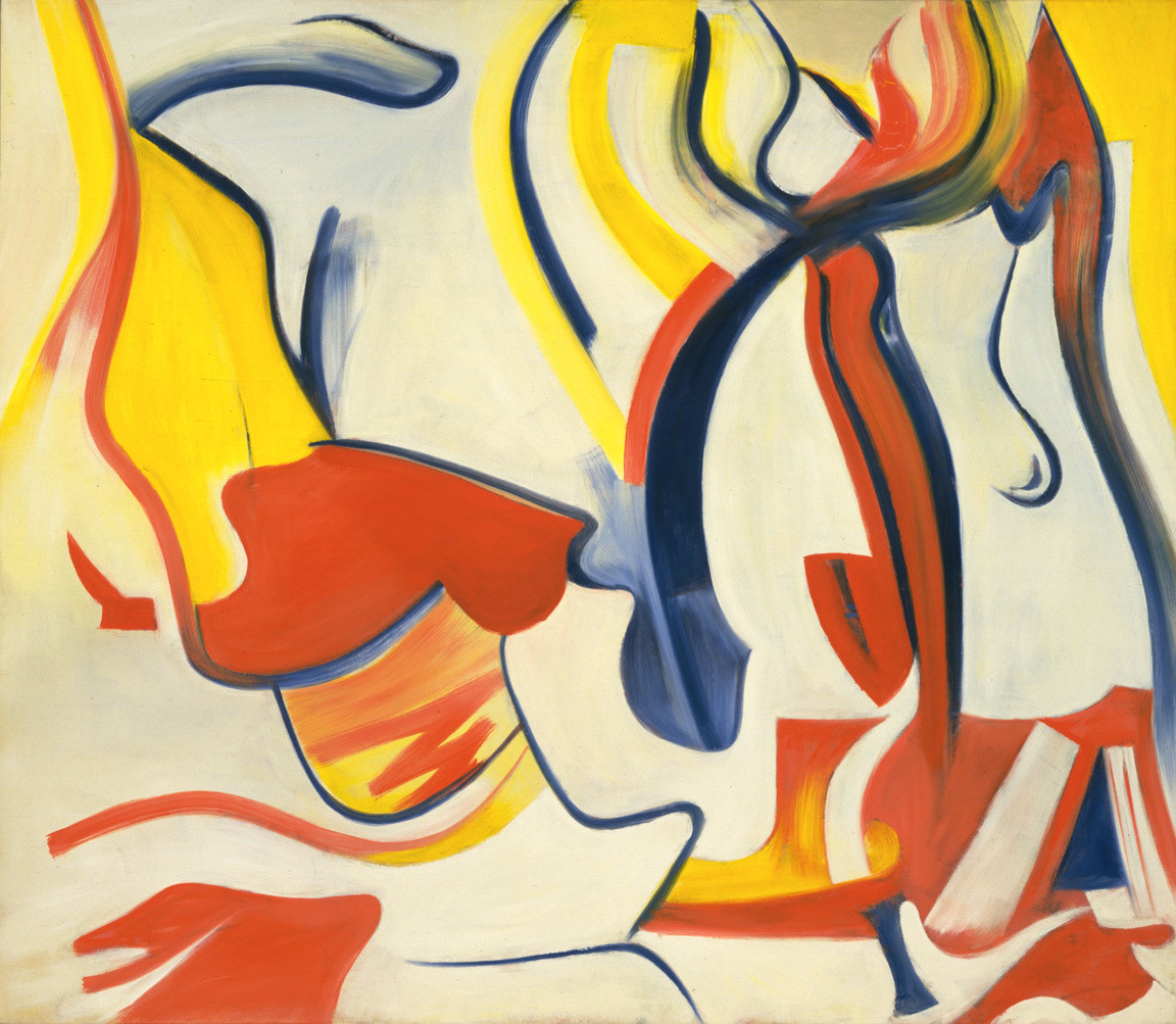 Oil on canvas   
 70" x 6' 8" (177.8 x 203.2 cm)   
 The Museum of Modern Art, New York. Purchase and gift of Milly and Arnold   
 Glimcher   
 © 2011 The Willem de Kooning Foundation/Artists Rights Society (ARS), New York
