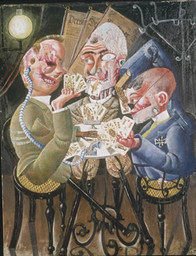 Otto Dix
(German, 1891-1969)
Skat Players (Die Skatspieler) (later titled Card-Playing War Cripples [Kartenspielende Kriegskrüppel])
1920