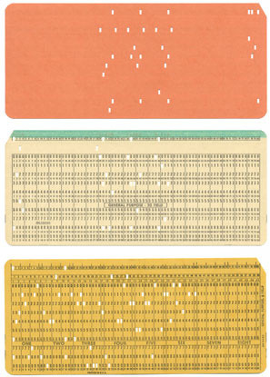 IBM punch cards. c. 1956
