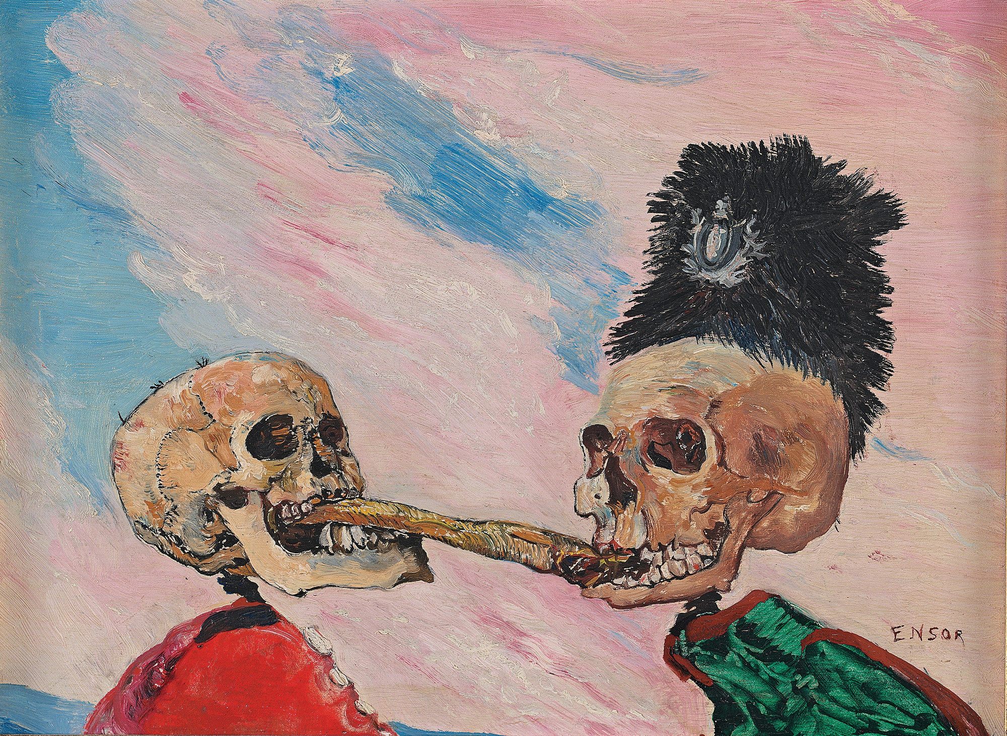 James Ensor. Skeletons Fighting over a Pickled Herring
