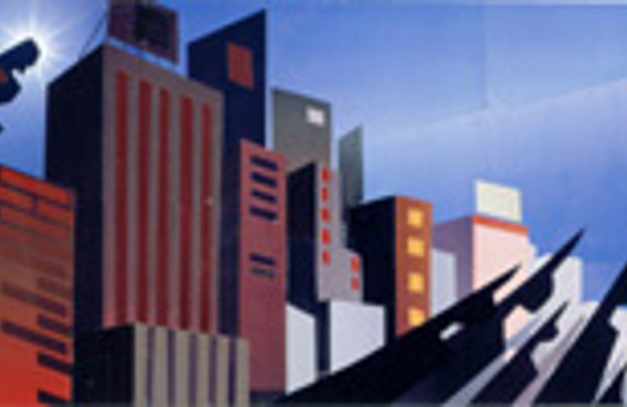 Teddy Newton. The Jumper (for The Incredibles). Collage, 10 1/2 x 25 3/4" (26.7 x 65.4 cm). © Disney/Pixar