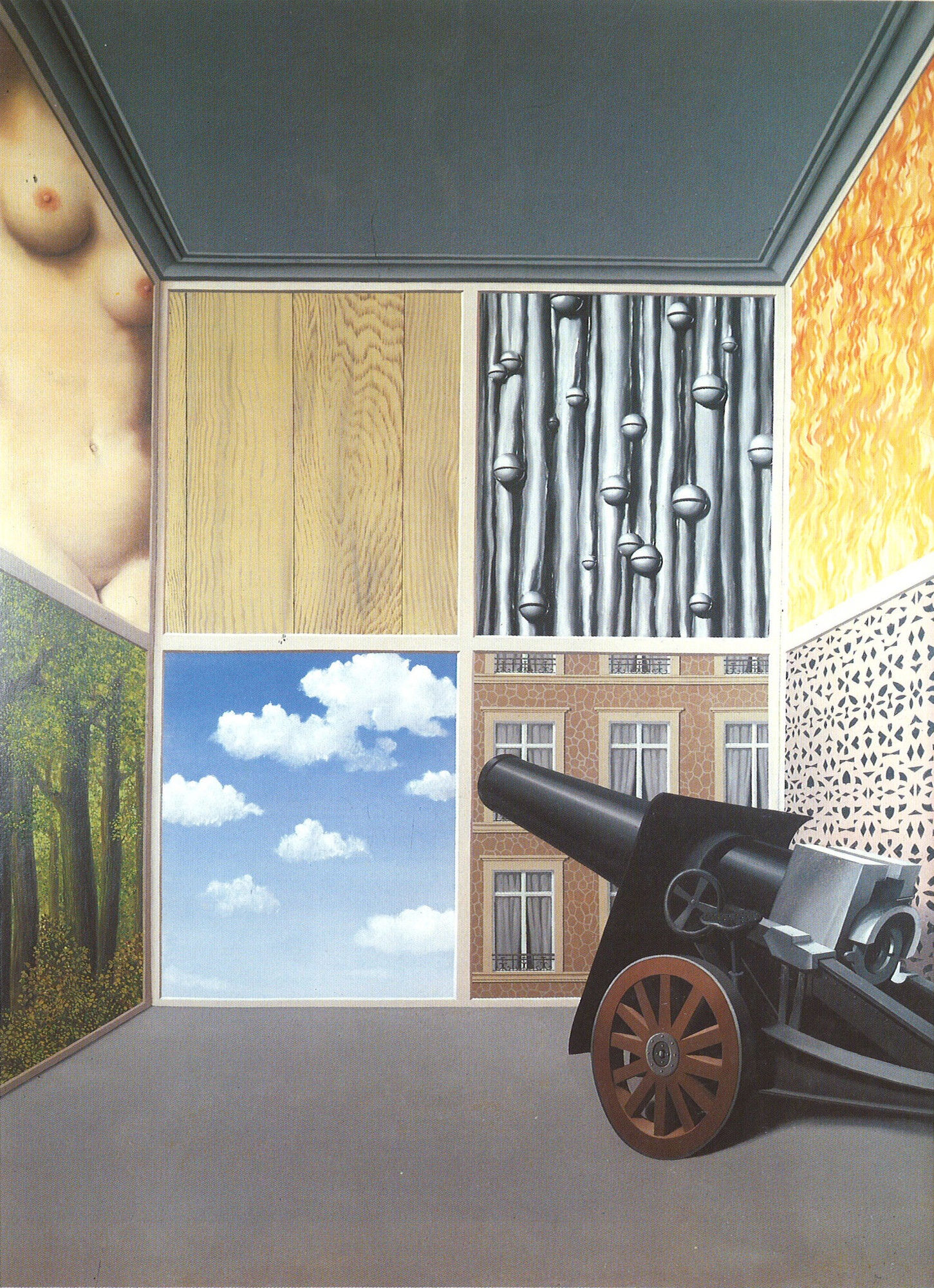 René Magritte. _Au seuil de la liberté (On the Threshold of Liberty)._ London, 1937