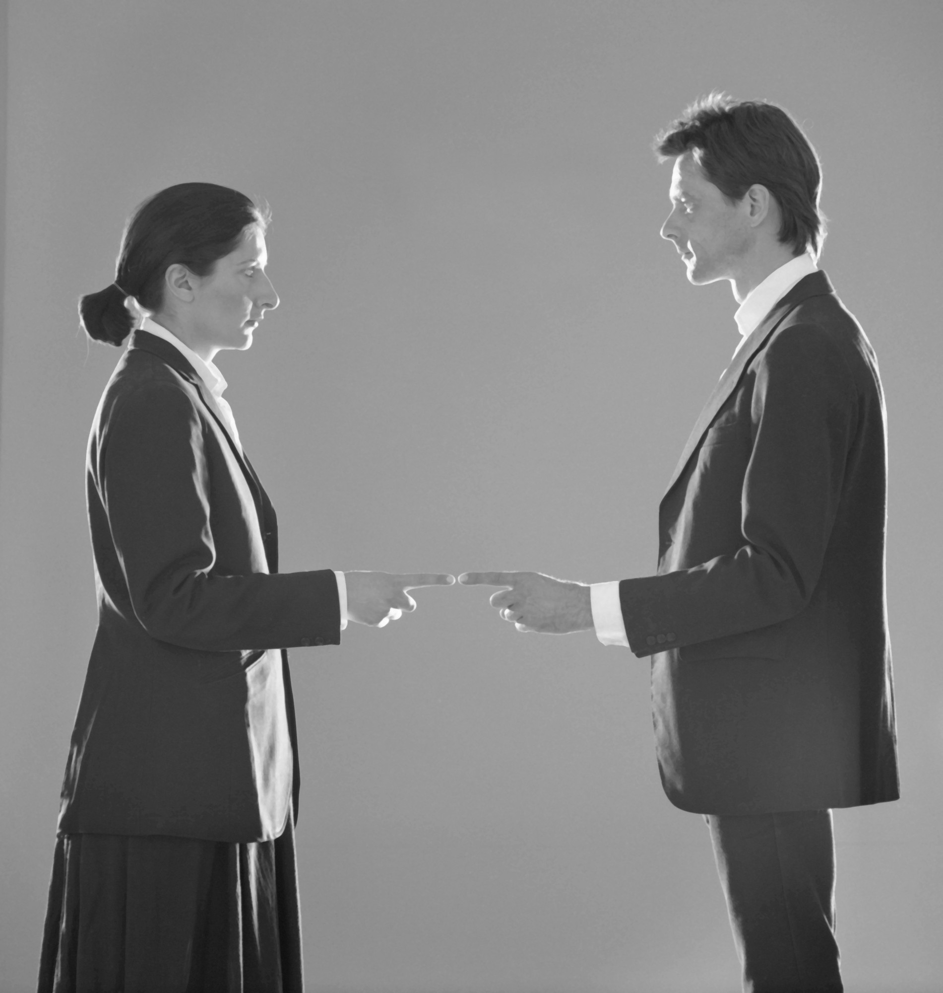 Marina Abramovic/Ulay. _Point of Contact_. 1980. Originally performed for 1 hour at De Appel Gallery, Amsterdam. Courtesy Marina Abramovic Archive and Sean Kelly Gallery, New York. © 2009 Marina Abramovic