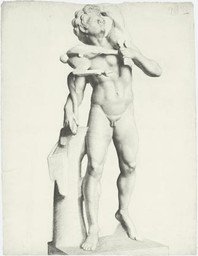 Georges Seurat. Antique Statue, Satyr with Goat. c. 1877–79