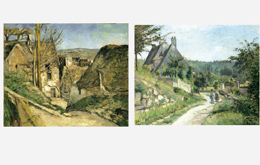 Paul Cézanne. The House of the Hanged Man. 1873
Camille Pisarro. The Conversation, chemin du chou, Pontoise. 1874