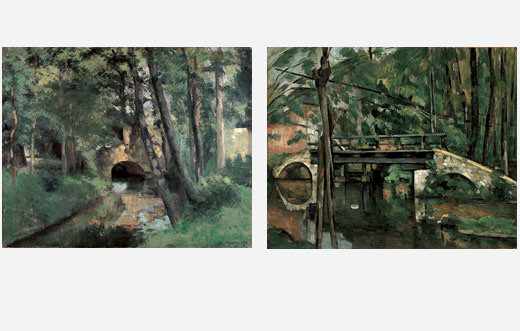 Camille Pisarro. Small Bridge, Pontoise. 1875
Paul Cézanne. The Bridge at Maincy, near Melun. 1879-80